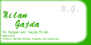 milan gajda business card