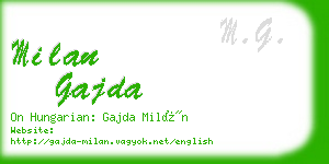 milan gajda business card